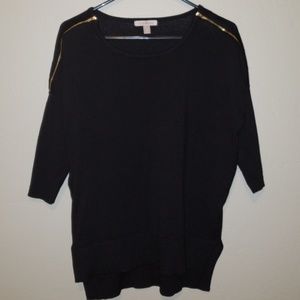 Roz & Ali zipper sleeve sweater